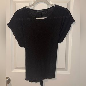 Zara black top with adjustable tie in back